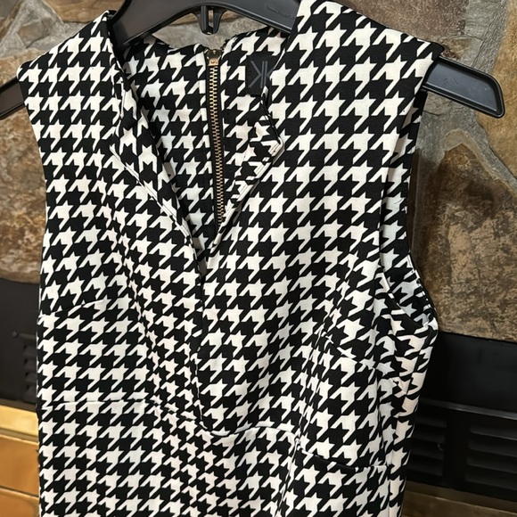 Kardashian collection sleeveless career houndstooth print dress Xs - Picture 2 of 9